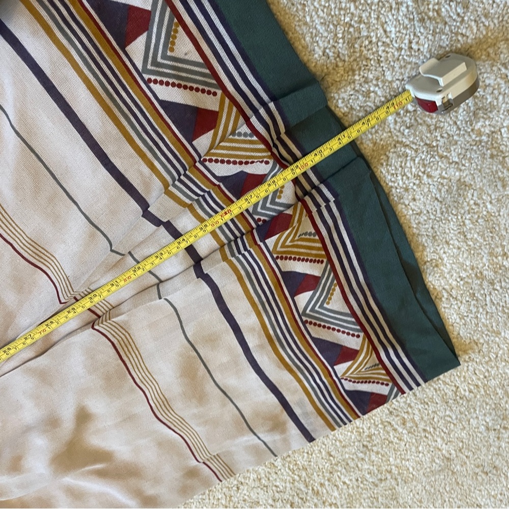 Vintage Pattern Beige Patterned Dress - image 8